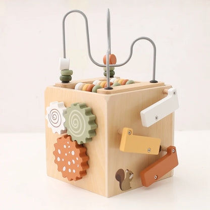 Montessori Multifunctional Forest Adventure Play Set With Gears and Shapes