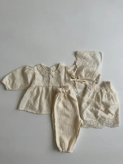 Soft muslin pants for babies from the BabyLove by Bubebaby collection. The pants are made of lightweight, breathable fabric with a gentle, stretchy waistband and a relaxed fit for comfort. The color is a soft, neutral tone, suitable for pairing with various baby tops