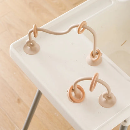 Montessori Wood Silicone Cognitive Rings