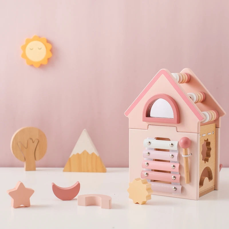 Explore our BabyLove Europe-certified (CE) Montessori Wooden Toys for children aged 3-6 years at Bubebaby. This multifunctional, five-in-one educational toy is designed to enhance hand-eye coordination, fine motor skills, logical thinking, and spatial imagination. Available for both direct sales and wholesale.
