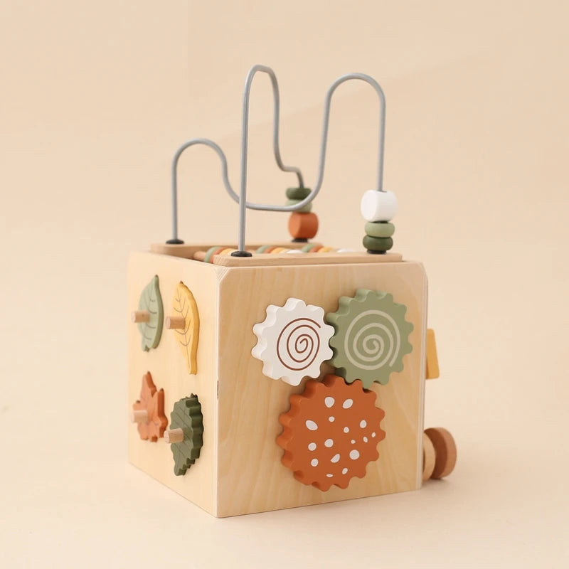 Montessori Multifunctional Forest Adventure Play Set With Gears and Shapes