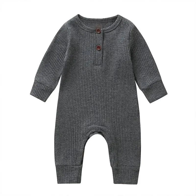 Bubebaby BabyLove Cotton Overall Playsuit with snap buttons along the legs for easy diaper changes. Made from breathable, high-quality cotton for maximum comfort