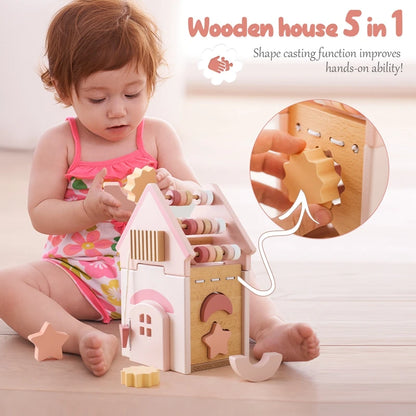 Explore our BabyLove Europe-certified (CE) Montessori Wooden Toys for children aged 3-6 years at Bubebaby. This multifunctional, five-in-one educational toy is designed to enhance hand-eye coordination, fine motor skills, logical thinking, and spatial imagination. Available for both direct sales and wholesale.