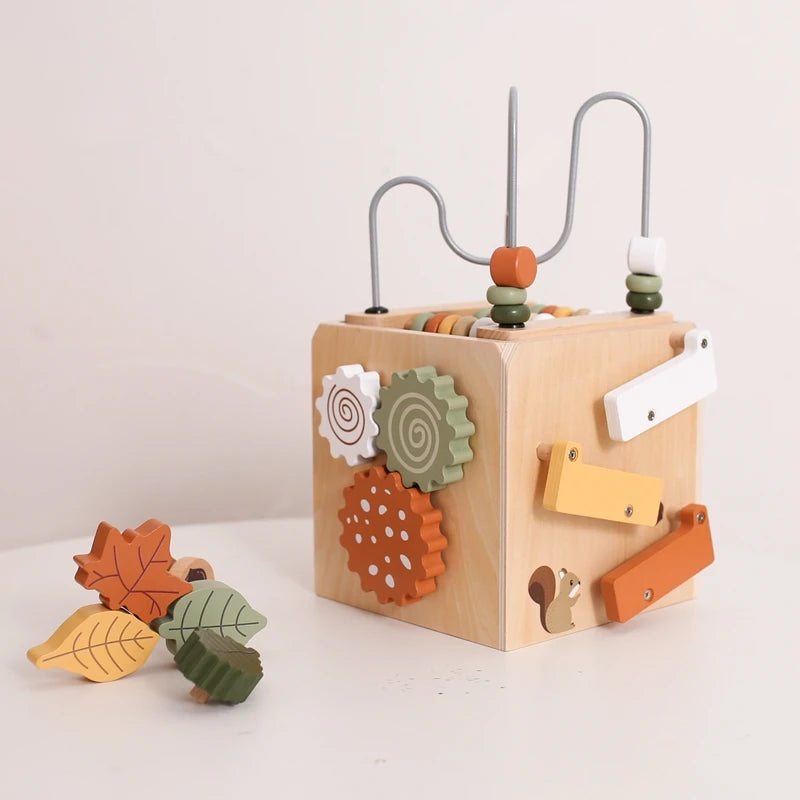 Montessori Multifunctional Forest Adventure Play Set With Gears and Shapes