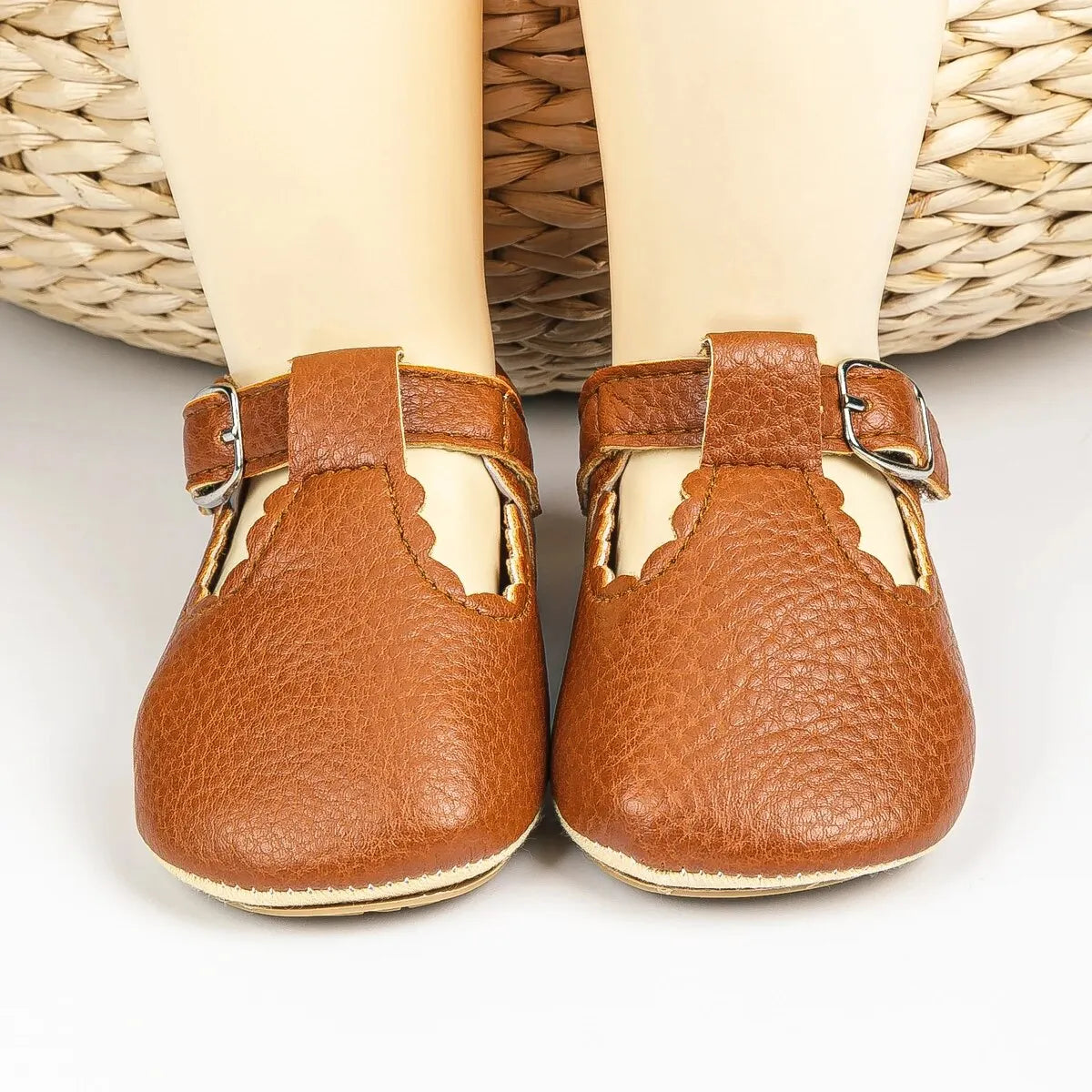 Bubebaby BabyLove faux leather dress shoes in a classic look. The shoes feature a sleek, polished design perfect for special occasions or formal wear. With a soft, cushioned interior for comfort