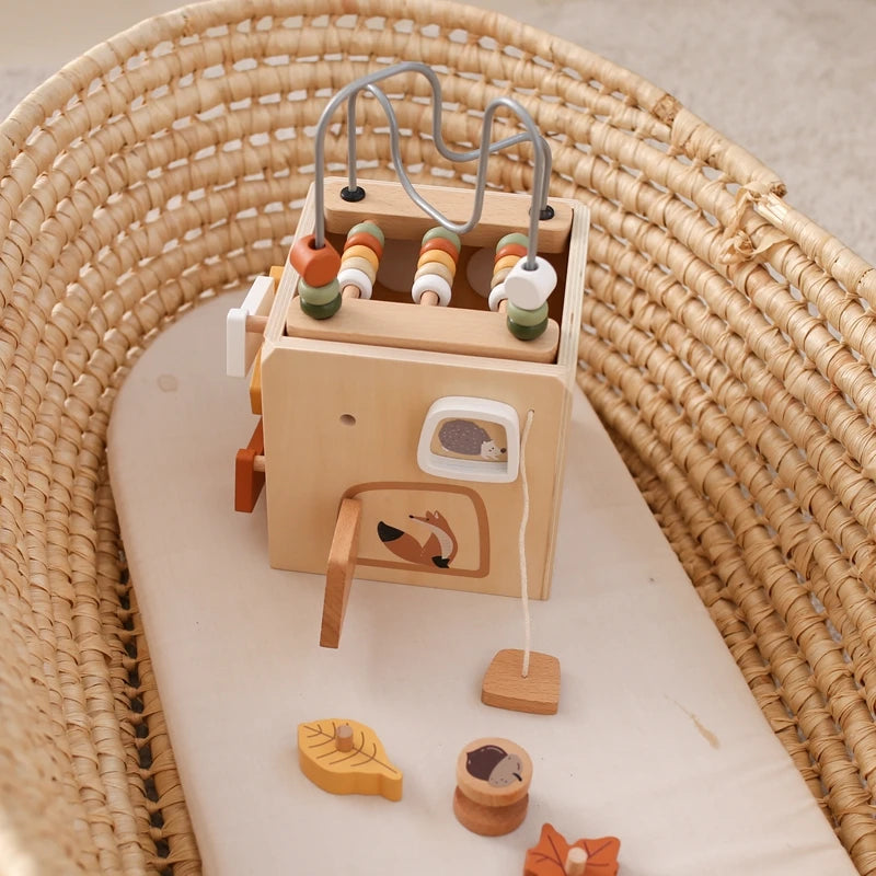 Montessori Multifunctional Forest Adventure Play Set With Gears and Shapes