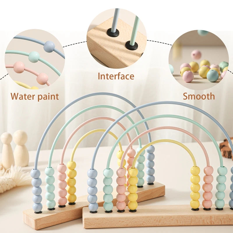 Montessori BabyLove Arithmetic Calculation Rainbow: A Europe CE certified educational toy in vibrant colors, gift-boxed, chemical-free, and suitable for all ages