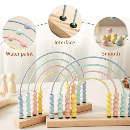 Montessori BabyLove Arithmetic Calculation Rainbow: A Europe CE certified educational toy in vibrant colors, gift-boxed, chemical-free, and suitable for all ages