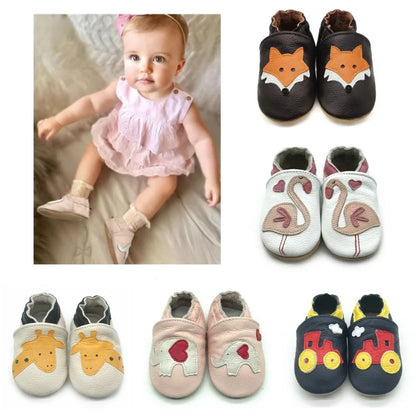 Bubebaby BabyLove Cow Leather First Walker Booties, featuring a classic design with a comfortable fit for early walkers. The booties are equipped with a flexible sole to support baby’s first steps. They come in a versatile colors, making them a stylish and practical choice for little ones