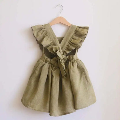 Bubebaby BabyLove  AdorableCotton Summer Dress with charming ruffled sleeves, perfect for warm weather
