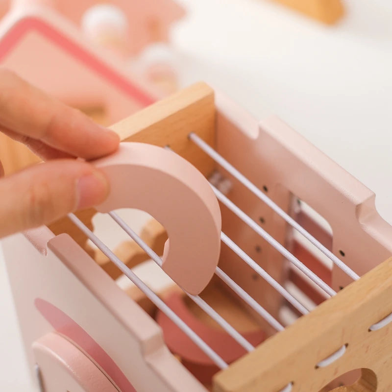 Explore our BabyLove Europe-certified (CE) Montessori Wooden Toys for children aged 3-6 years at Bubebaby. This multifunctional, five-in-one educational toy is designed to enhance hand-eye coordination, fine motor skills, logical thinking, and spatial imagination. Available for both direct sales and wholesale.