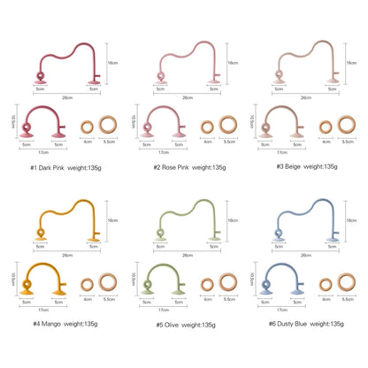 Montessori Wood Silicone Cognitive Rings