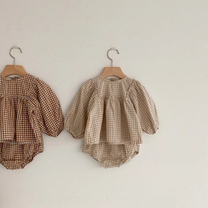 A boho inspired festive 2 piece matching set from Bubebaby BabyLove, featuring tranquil calming colors suitable for babies perfect for holiday celebrations