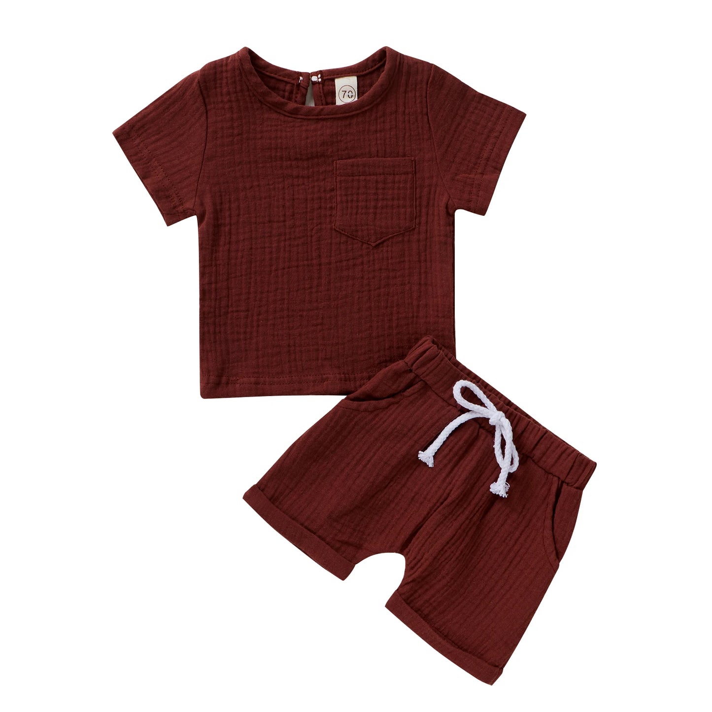 Shop our Stylish and comfortable outfits from Bubebaby, designed for children aged 0-6 years. Perfect for summer, these unisex sets are made from high-quality cotton linen and polyester, ensuring breathability and comfort. Features include a classic O-neck collar, regular short sleeves, and a pullover closure.