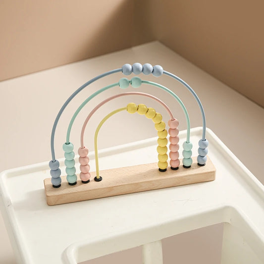 Montessori BabyLove Arithmetic Calculation Rainbow: A Europe CE certified educational toy in vibrant colors, gift-boxed, chemical-free, and suitable for all ages