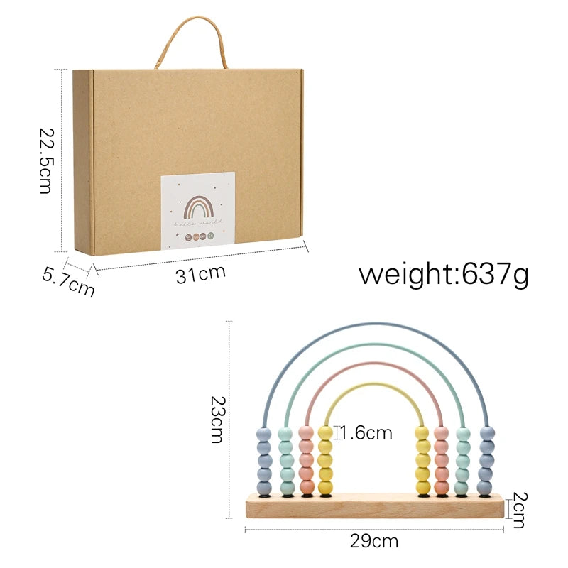 Montessori BabyLove Arithmetic Calculation Rainbow: A Europe CE certified educational toy in vibrant colors, gift-boxed, chemical-free, and suitable for all ages