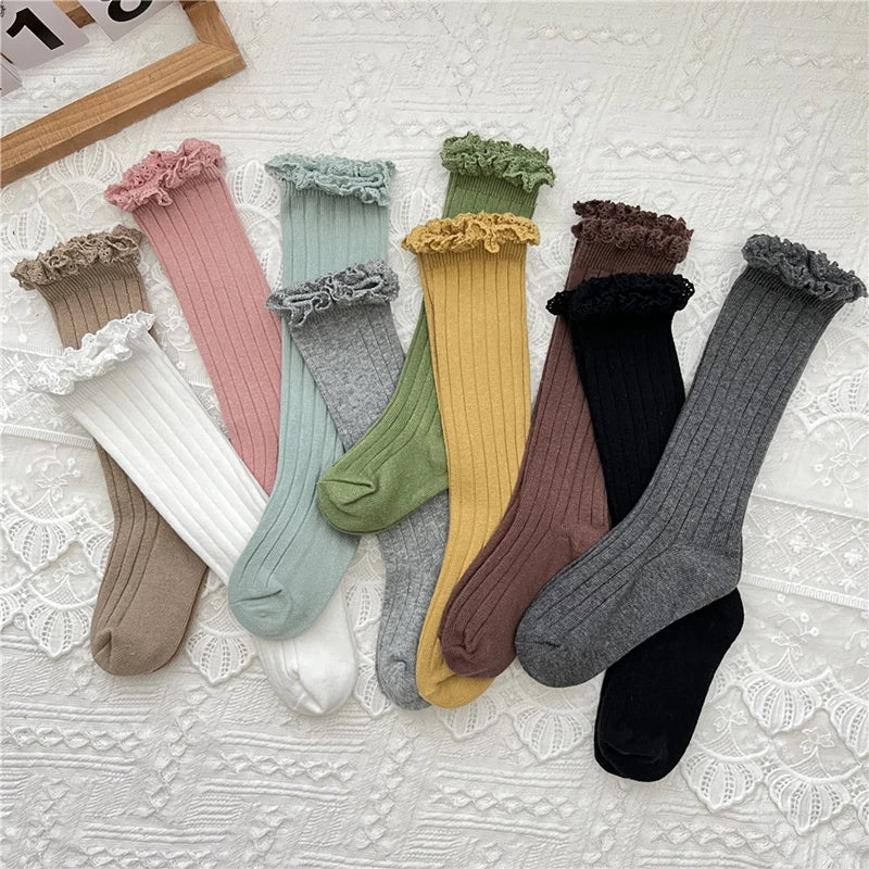 Bubebaby Babylove High-quality cotton children's socks for spring and autumn, solid pattern, true to size, available for ages 0 to 12 years. Each package includes one pair of socks. A must-have for any child’s wardrobe