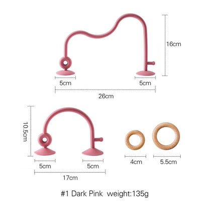 Montessori Wood Silicone Cognitive Rings