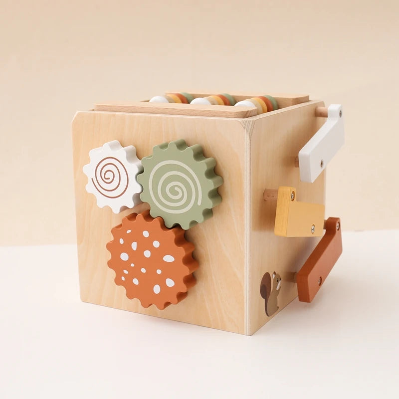 Montessori Multifunctional Forest Adventure Play Set With Gears and Shapes