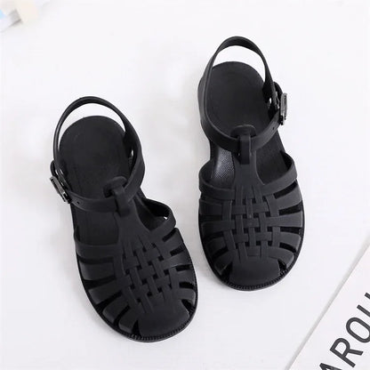 BabyLove Silicone Jelly Sandal at BubeBaby. These sandals feature a plastic outsole for durability and are designed with quick-dry, breathable, and anti-slippery features. Available in lengths of 10cm, 10.5cm, and 11cm, perfect for active little feet. Shop now for comfort and style