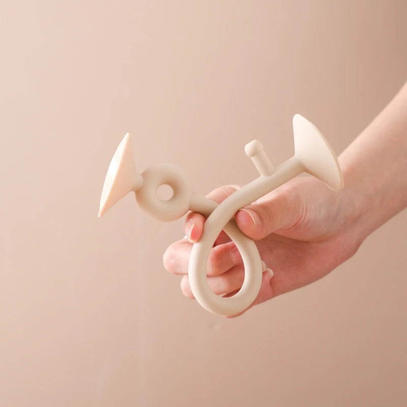 Montessori Wood Silicone Cognitive Rings