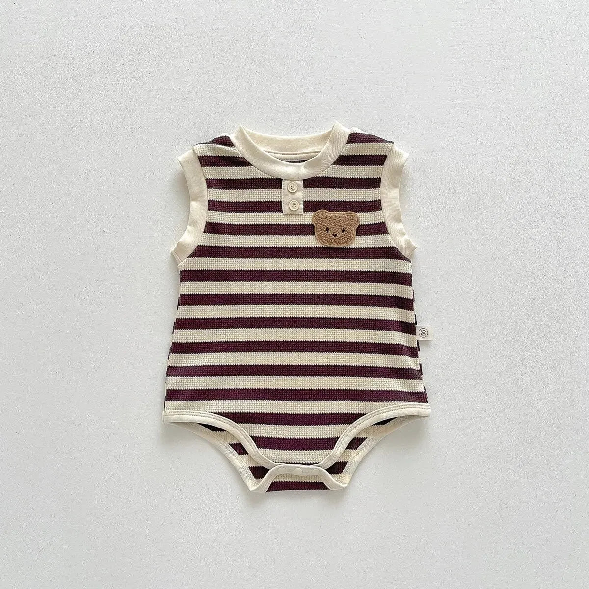 Keep your baby stylish and comfy with our BabyLove Striped Summer Sleeveless Romper From Bubebaby. Made from 95% cotton, this pullover romper features a breathable, sleeveless design perfect for hot days. Available in sizes for 0-24 months, it's ideal for keeping little ones cool and free to explore. Shop now for the perfect summer outfit