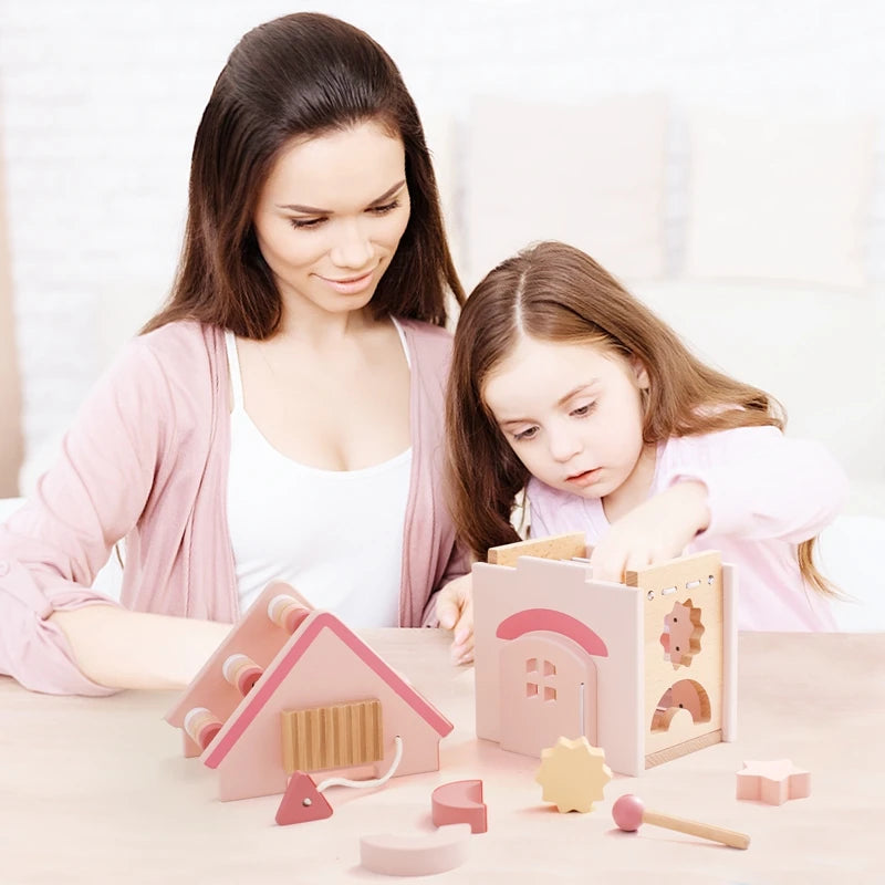 Explore our BabyLove Europe-certified (CE) Montessori Wooden Toys for children aged 3-6 years at Bubebaby. This multifunctional, five-in-one educational toy is designed to enhance hand-eye coordination, fine motor skills, logical thinking, and spatial imagination. Available for both direct sales and wholesale.