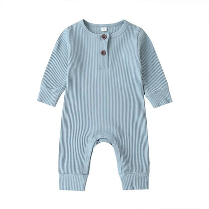 Bubebaby BabyLove Cotton Overall Playsuit with snap buttons along the legs for easy diaper changes. Made from breathable, high-quality cotton for maximum comfort