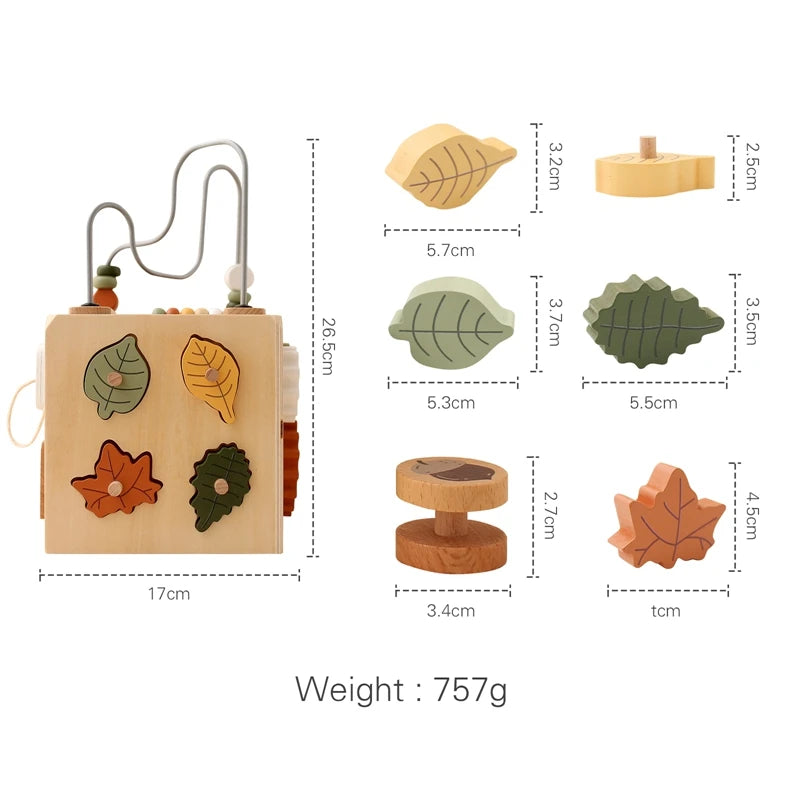 Montessori Multifunctional Forest Adventure Play Set With Gears and Shapes