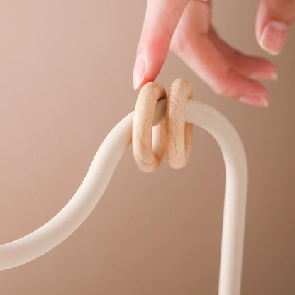 Montessori Wood Silicone Cognitive Rings