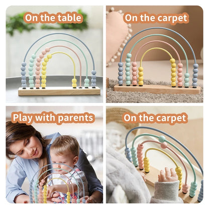 Montessori BabyLove Arithmetic Calculation Rainbow: A Europe CE certified educational toy in vibrant colors, gift-boxed, chemical-free, and suitable for all ages