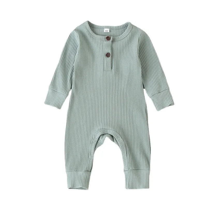 Bubebaby BabyLove Cotton Overall Playsuit with snap buttons along the legs for easy diaper changes. Made from breathable, high-quality cotton for maximum comfort