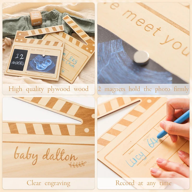 Wooden Chalkboard Milestone Memory Board