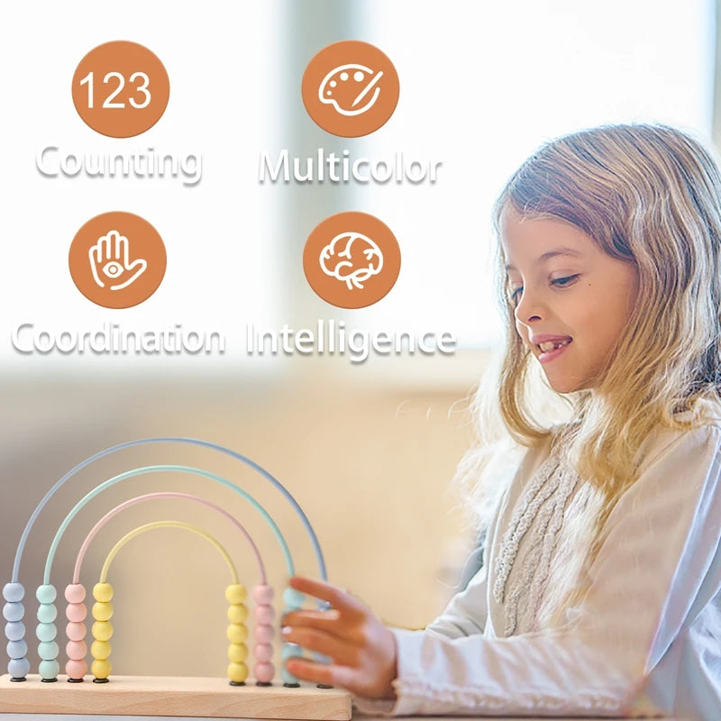 Montessori BabyLove Arithmetic Calculation Rainbow: A Europe CE certified educational toy in vibrant colors, gift-boxed, chemical-free, and suitable for all ages