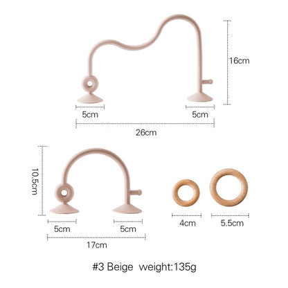 Montessori Wood Silicone Cognitive Rings