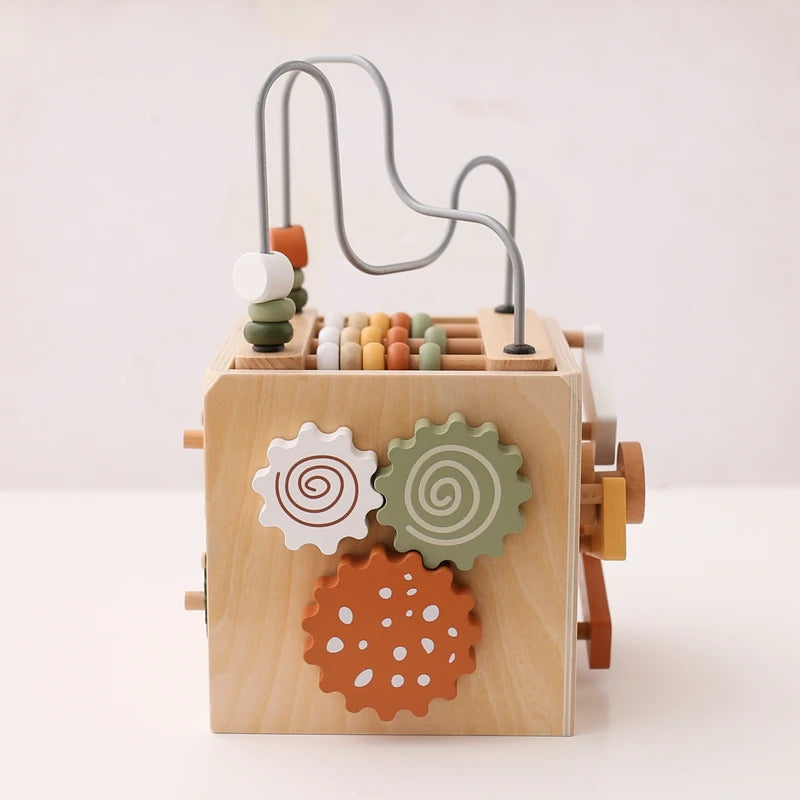 Montessori Multifunctional Forest Adventure Play Set With Gears and Shapes