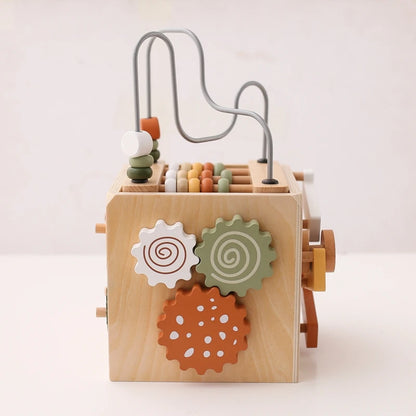 Montessori Multifunctional Forest Adventure Play Set With Gears and Shapes