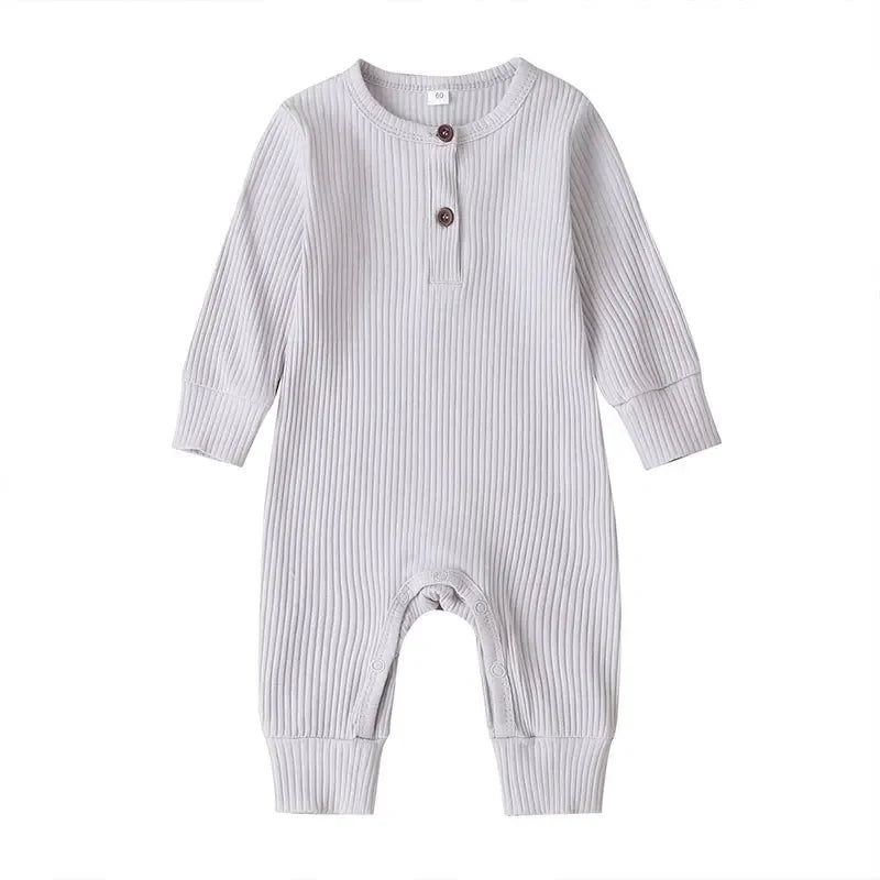 Bubebaby BabyLove Cotton Overall Playsuit with snap buttons along the legs for easy diaper changes. Made from breathable, high-quality cotton for maximum comfort