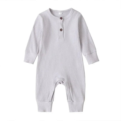 Bubebaby BabyLove Cotton Overall Playsuit with snap buttons along the legs for easy diaper changes. Made from breathable, high-quality cotton for maximum comfort