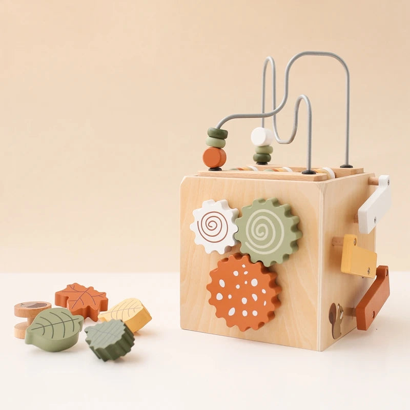 Montessori Multifunctional Forest Adventure Play Set With Gears and Shapes