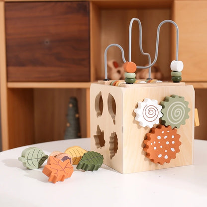 Montessori Multifunctional Forest Adventure Play Set With Gears and Shapes