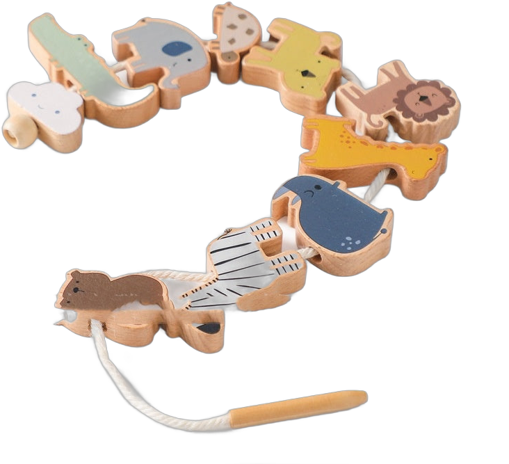 Wooden Lacing Threading Toy