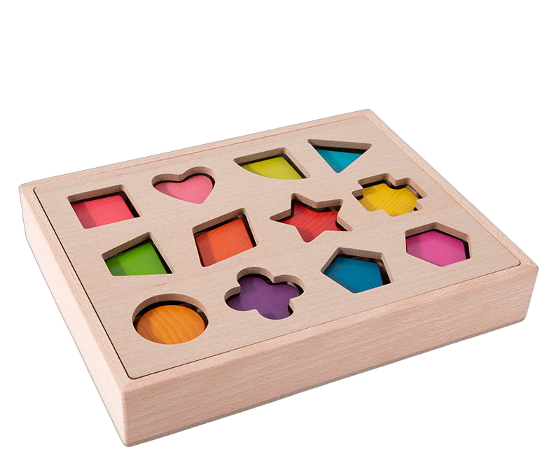 Wooden Shape Sorting Box