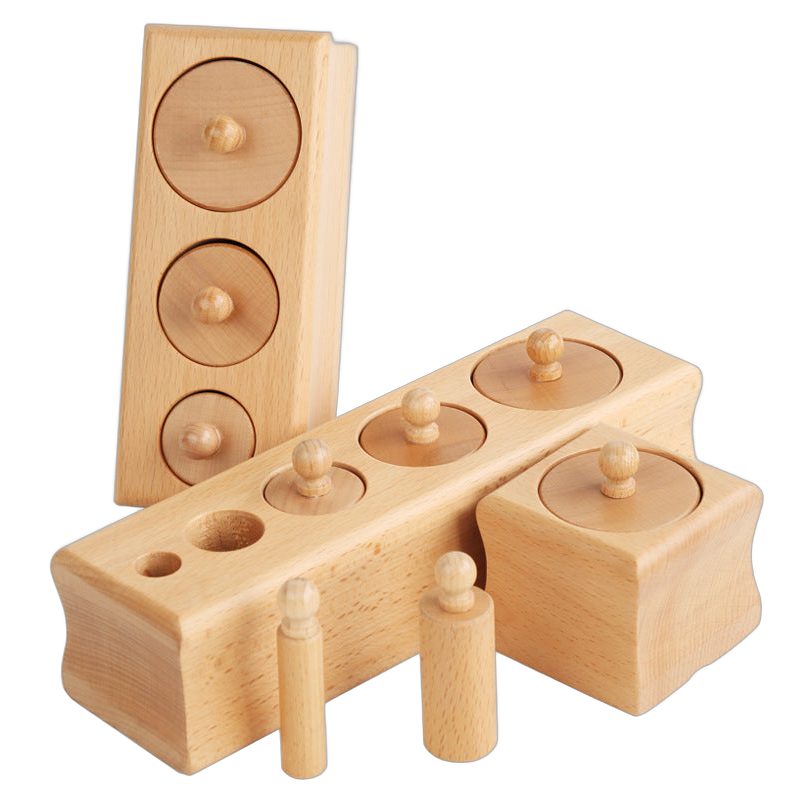Montessori Knobbed Cylinder Blocks