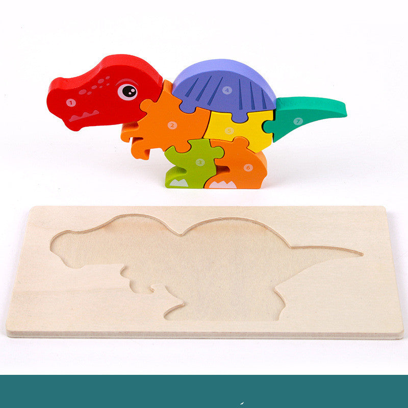 Spinosaurus wooden dinosaur puzzle with tray